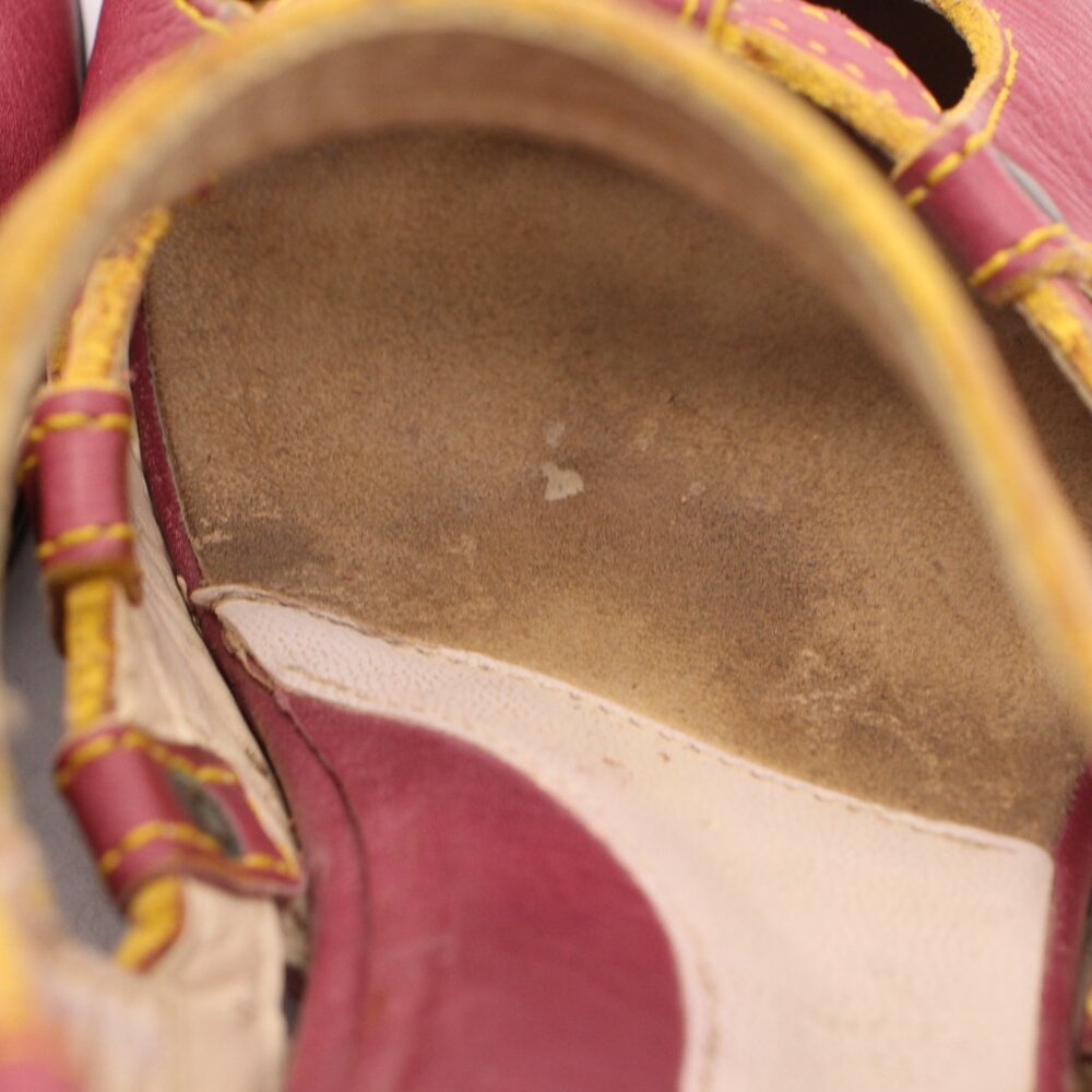 John Fluevog Pink and Black Sculpted Heel Mary Jane Pumps - Picture 11 of 13